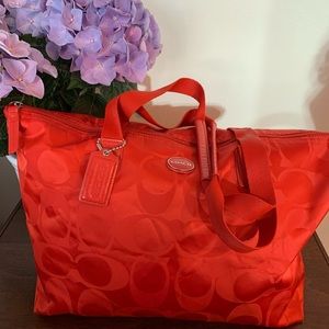 Coach travel tote